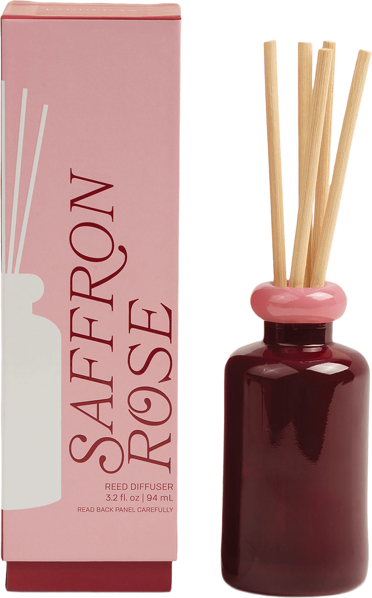 Doftdiffuser Stacked i 2 färgat glas Röd/ Rosa - Saffron Rose, från Paddywax, i färgen Red.