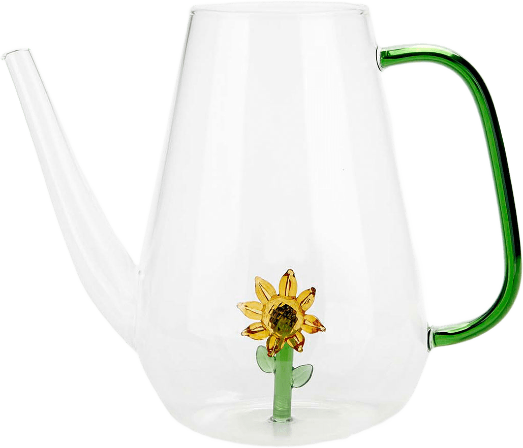 Vattenkanna Botanical, Solros 1,0l, från BALVI, i färgen Clear.