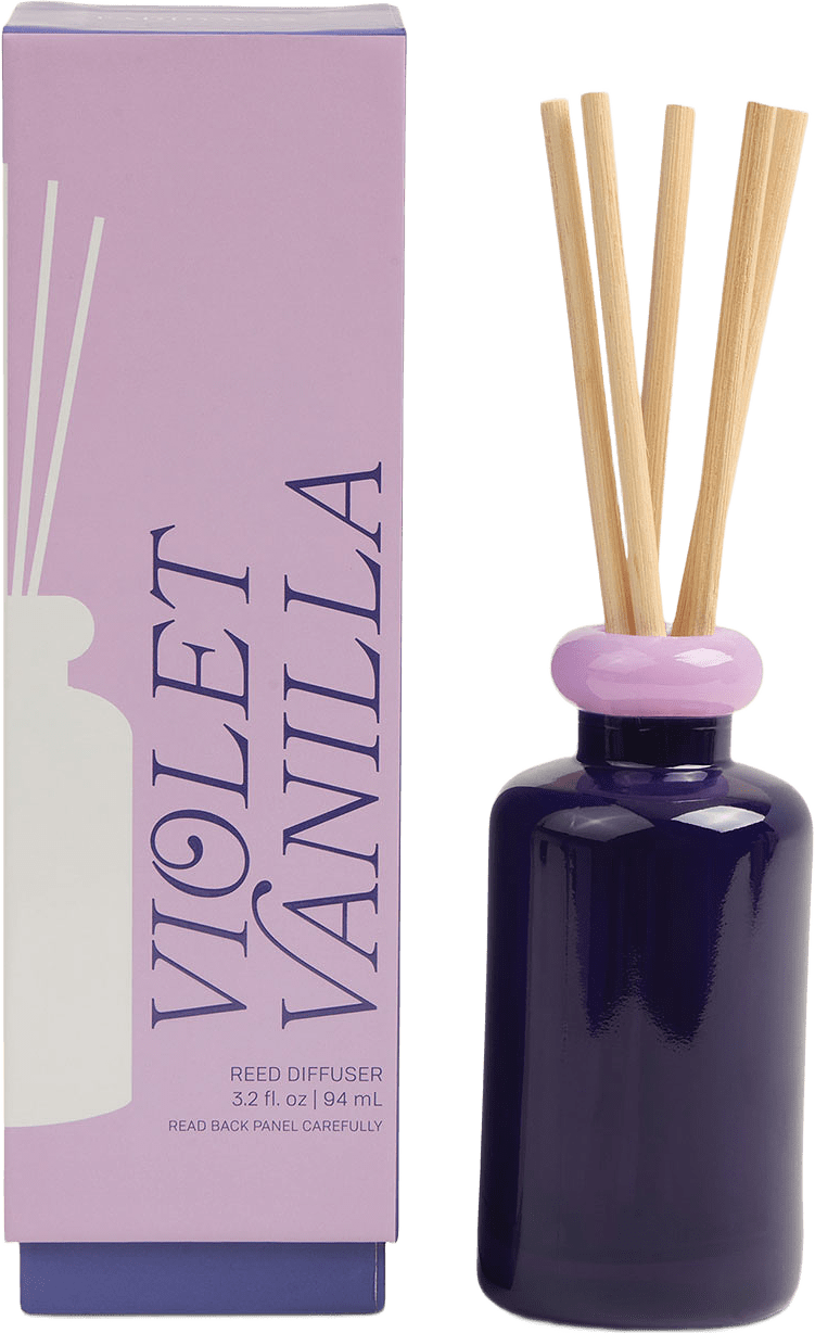 Doftdiffuser Stacked i 2 färgat glas - Lavendel/Mörklilal - Violet Vanilla, från Paddywax, i färgen Blue.