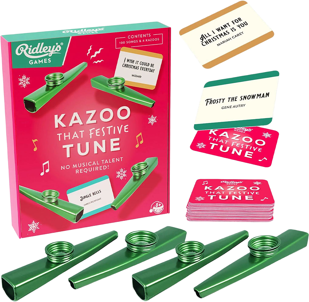 Spel Kazoo That Tune- Jul, från Ridley`s Games, i färgen Red.