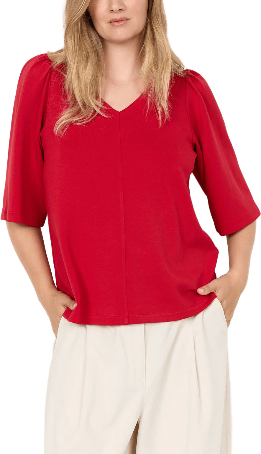 WA-SABINA 70 BLOUSE, från Wasabi Concept, i färgen Savvy Red.