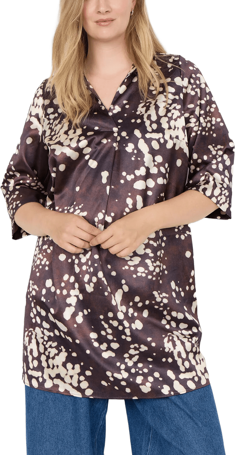 WA-JOVINA 4 DRESS, från Wasabi Concept, i färgen Chocolate Plum Combi.