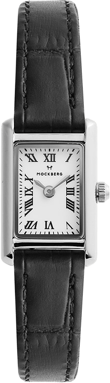 TIMELESS LEATHER PETITE STEEL WATCH, från Mockberg, i färgen Steel.