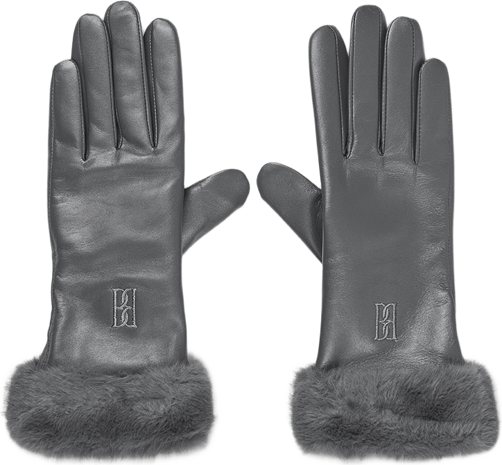Genna läderhandskar, från By Malene Birger, i färgen Brushed Grey.
