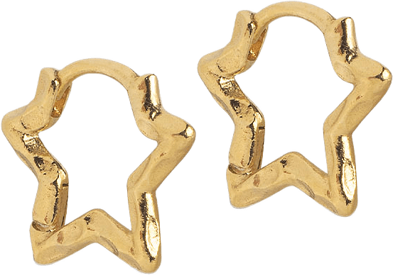 Hoops, Organic Star Small, från ENAMEL Copenhagen, i färgen Gold Plated.