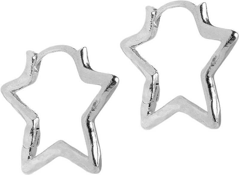 Hoops, Organic Star Medium, från ENAMEL Copenhagen, i färgen Silver Plated.