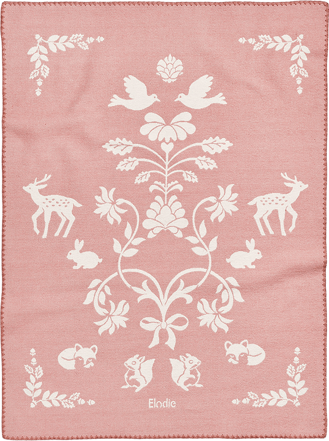 Jacquardfilt Mulberry Pink, från Elodie Details, i färgen Mullberry Pink.