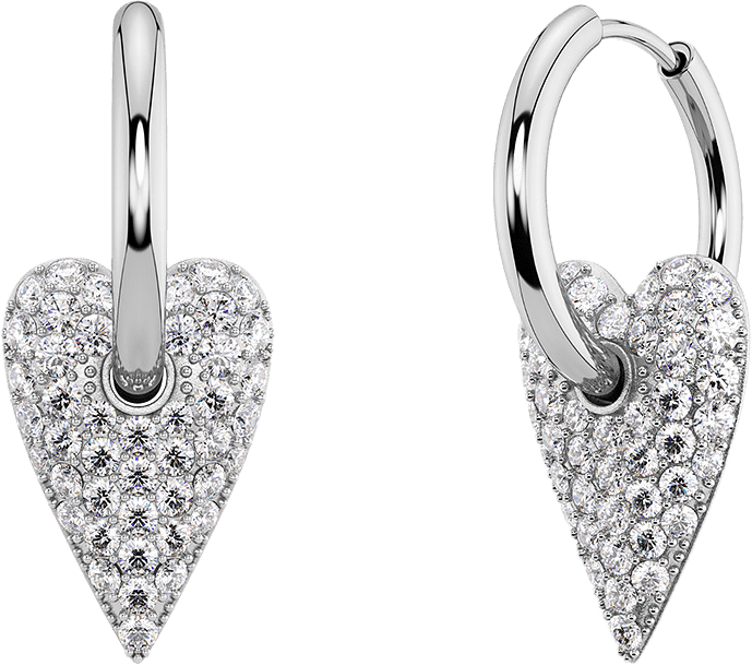 Amore Sparkle Hoops L Silver, från Edblad, i färgen Silver.