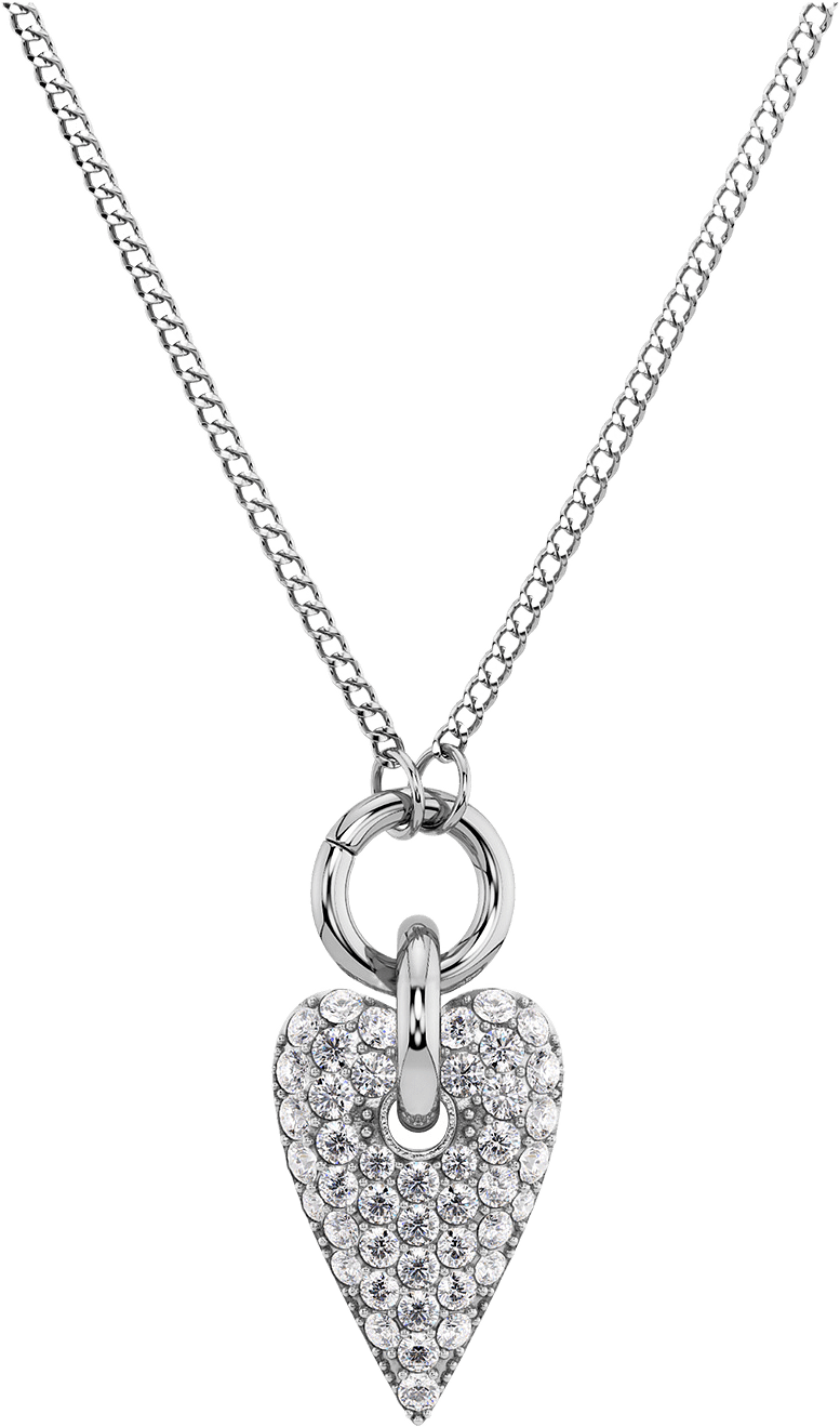 Amore Sparkle Necklace L Silver, från Edblad, i färgen Silver.
