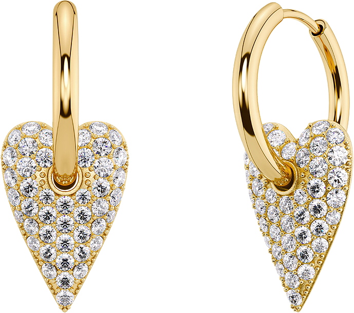 Amore Sparkle Hoops L Gold, från Edblad, i färgen Gold.