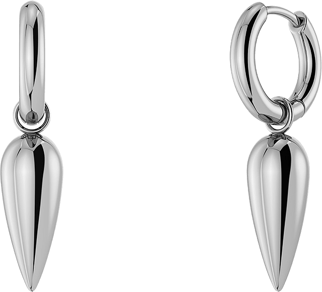 Peak Spike Hoops Silver, från Edblad, i färgen Silver.
