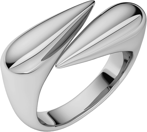 Peak Spike Ring Silver, från Edblad, i färgen Silver.