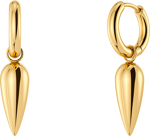 Peak Spike Hoops Gold, från Edblad, i färgen Gold.