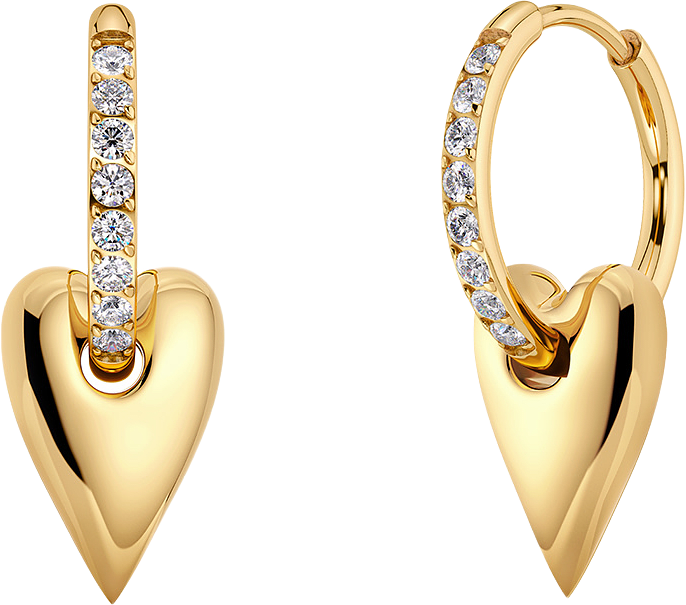Amore Sparkle Hoops S Gold, från Edblad, i färgen Gold.