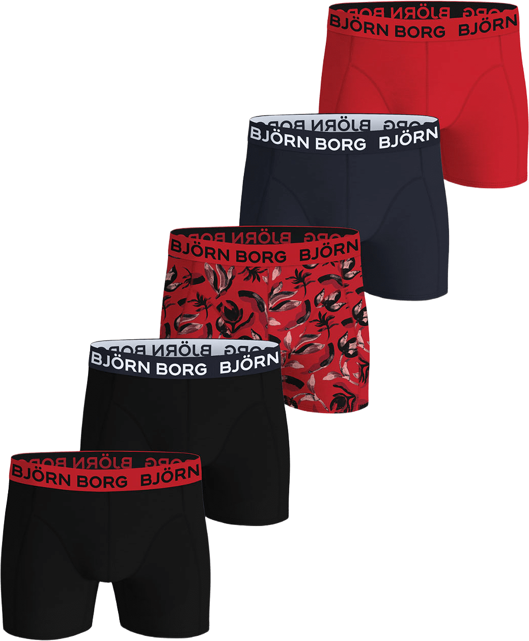 Cotton stretch boxer 5p, från Björn Borg, i färgen Multipack 1.