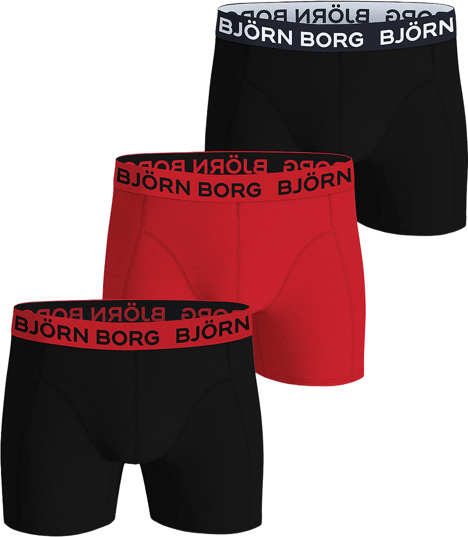 Cotton stretch boxer 3p, från Björn Borg, i färgen Multipack 8.