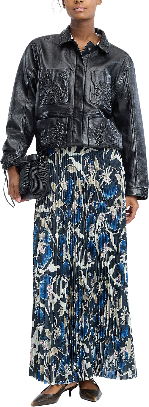 Taulla Skirt, från Munthe, i färgen Print Black.