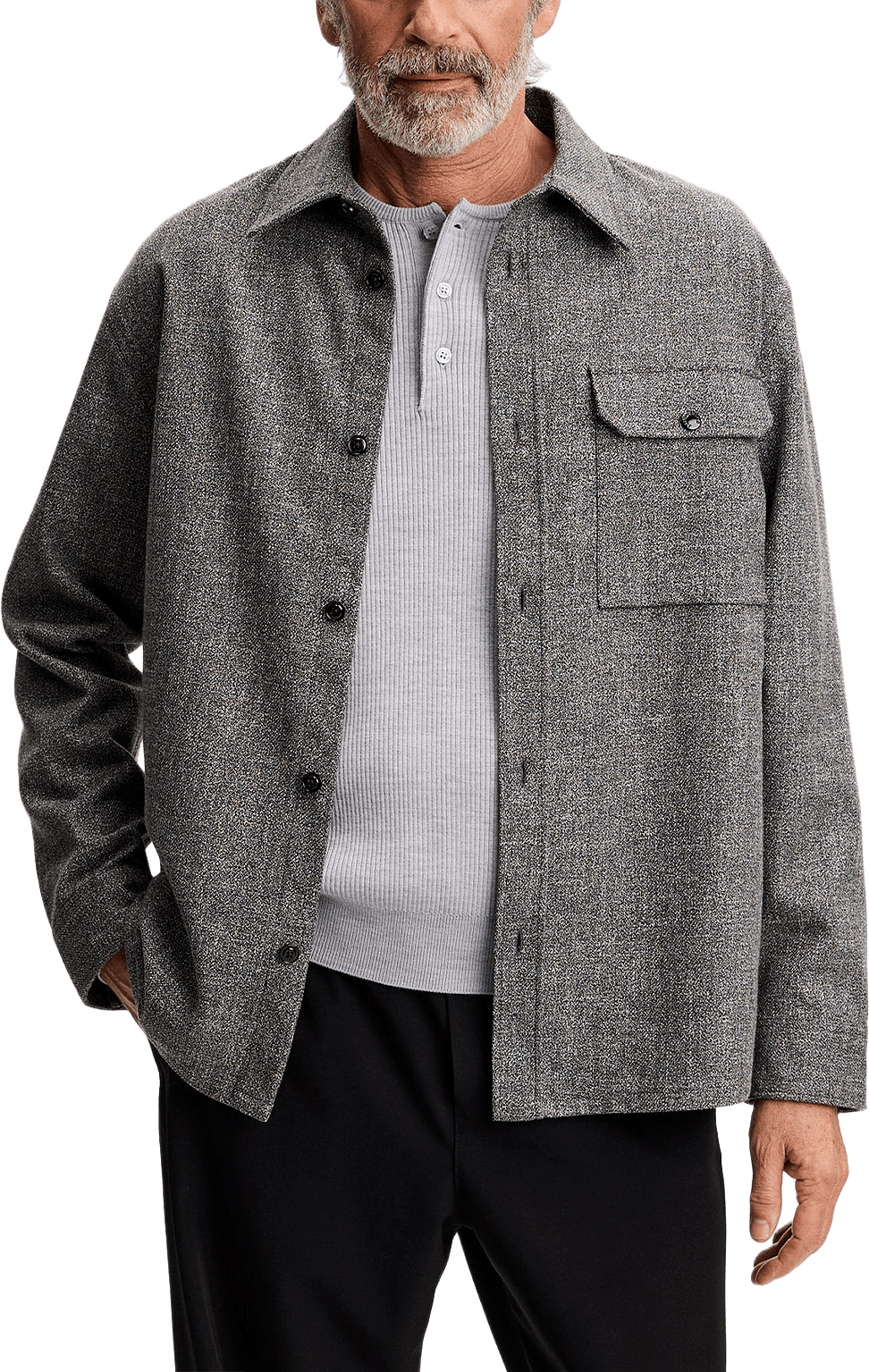 Coen Mouline Structure Shirt, från J.Lindeberg, i färgen Black.