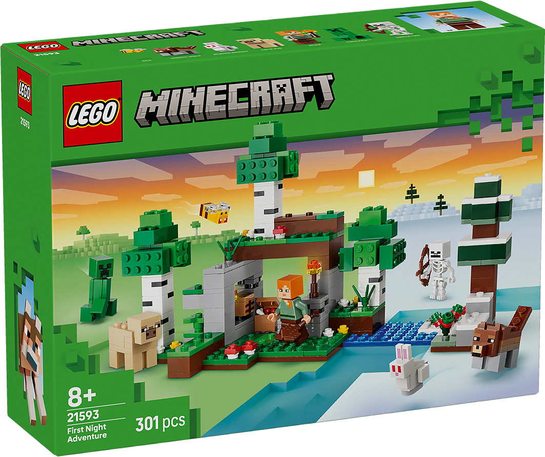 Minecraft Första nattens äventyr 21593, från LEGO.