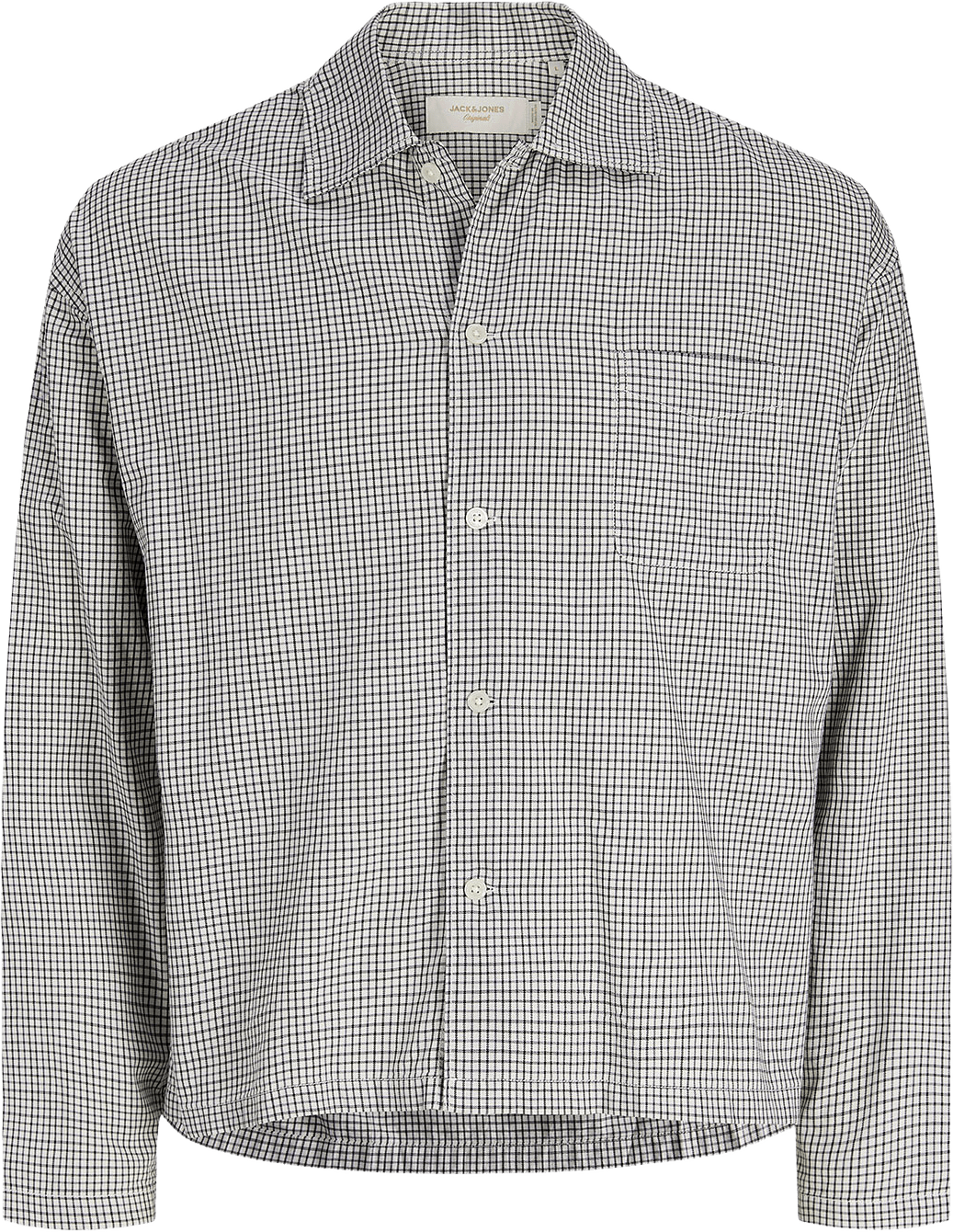 Austin Clean Check Shirt, från Jack & Jones, i färgen Odyssey Gray Checks.