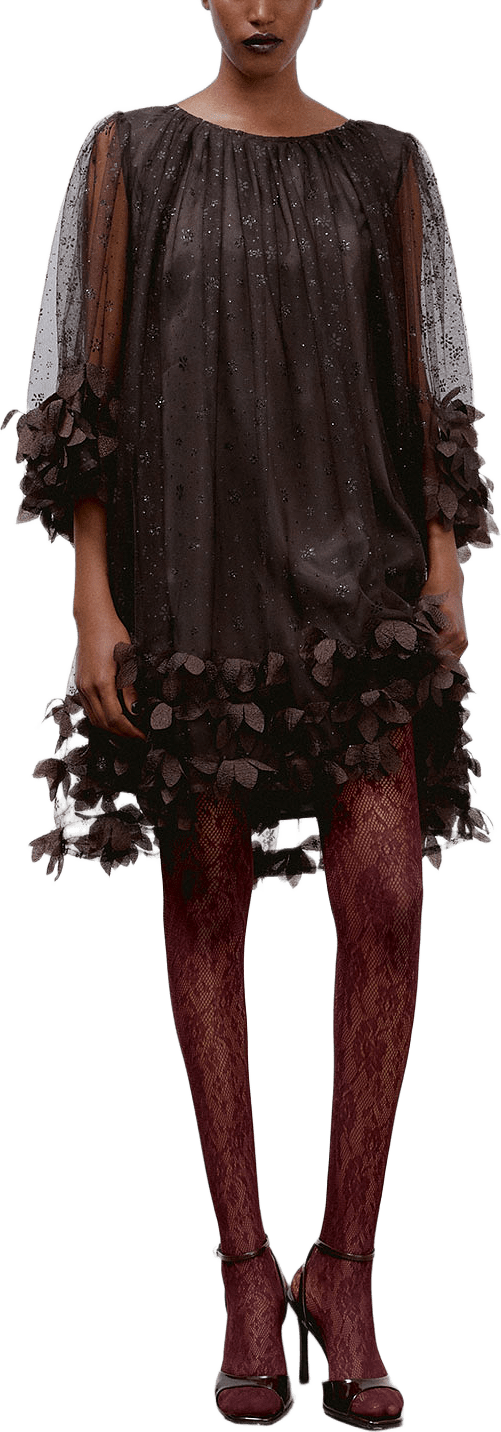 River Dress, från Ida Sjöstedt, i färgen Dark Brown/Black Glitter.