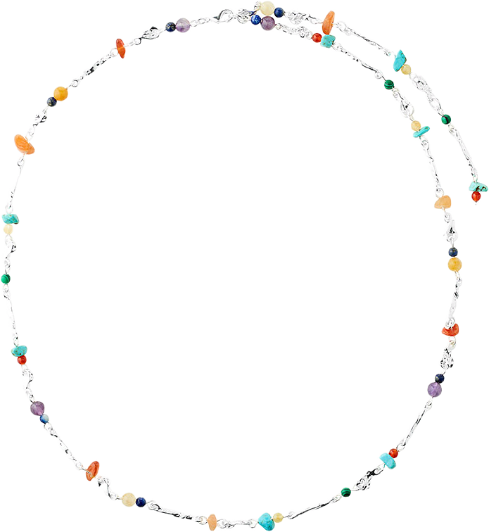 TRACE necklace silver-plated/multi, från Pilgrim, i färgen Silver Plated.