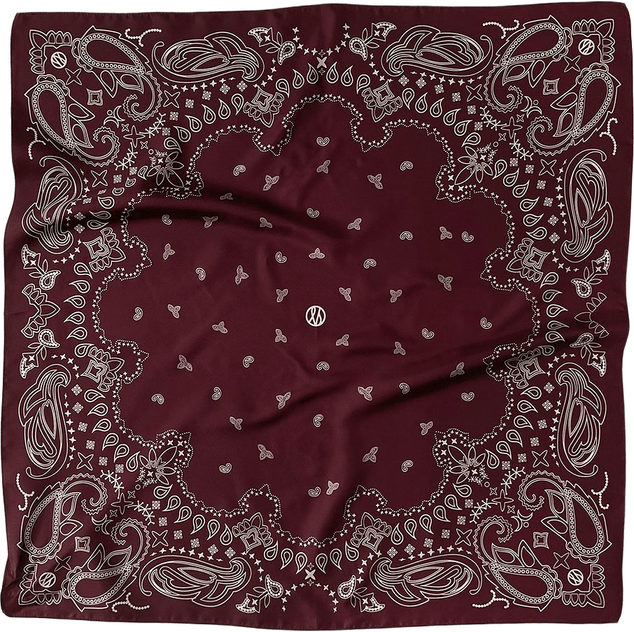 Paisley Scarf Wine Red, från lescarf, i färgen Wine Red & White.