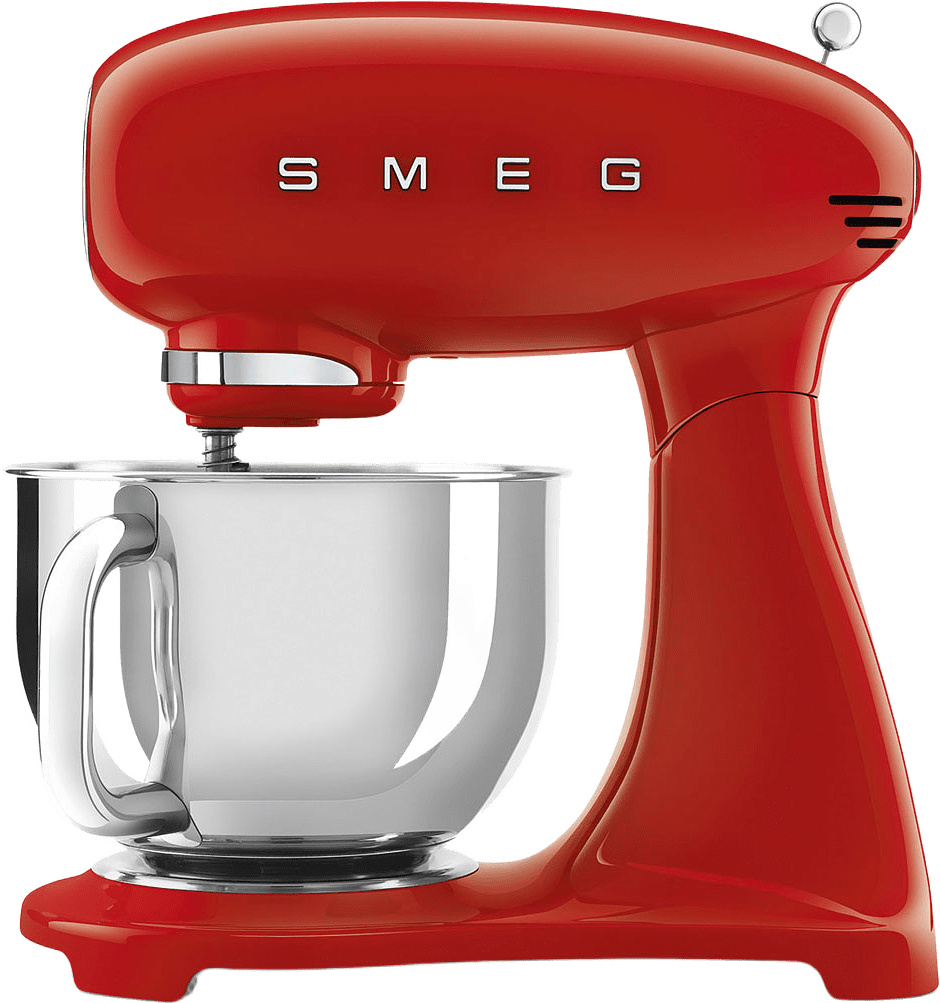 Stand Mixer Full Color Black 50's Style, från Smeg, i färgen Red.