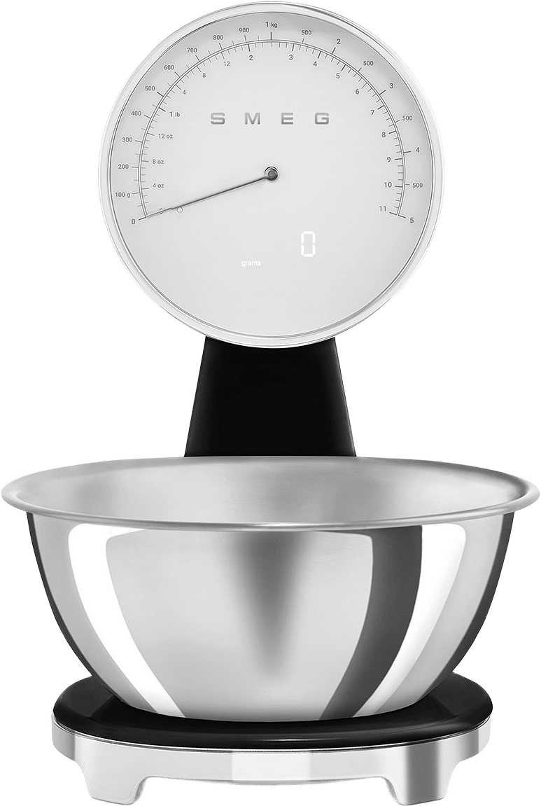 Digital Analog Kitchen Scale - Bl Ww 50's Style, från Smeg, i färgen Black.