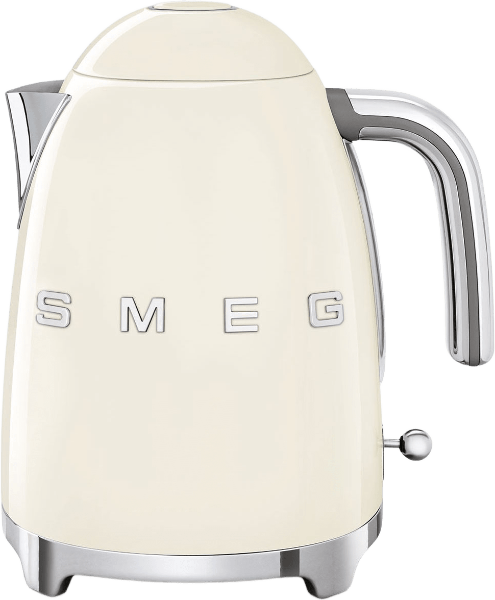 Standard Kettle Red 50's Style, från Smeg, i färgen Cream.