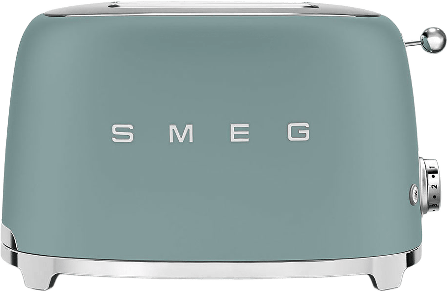 Toaster 2x2 Matt White Eu 50's Style, från Smeg, i färgen Emerald Green.