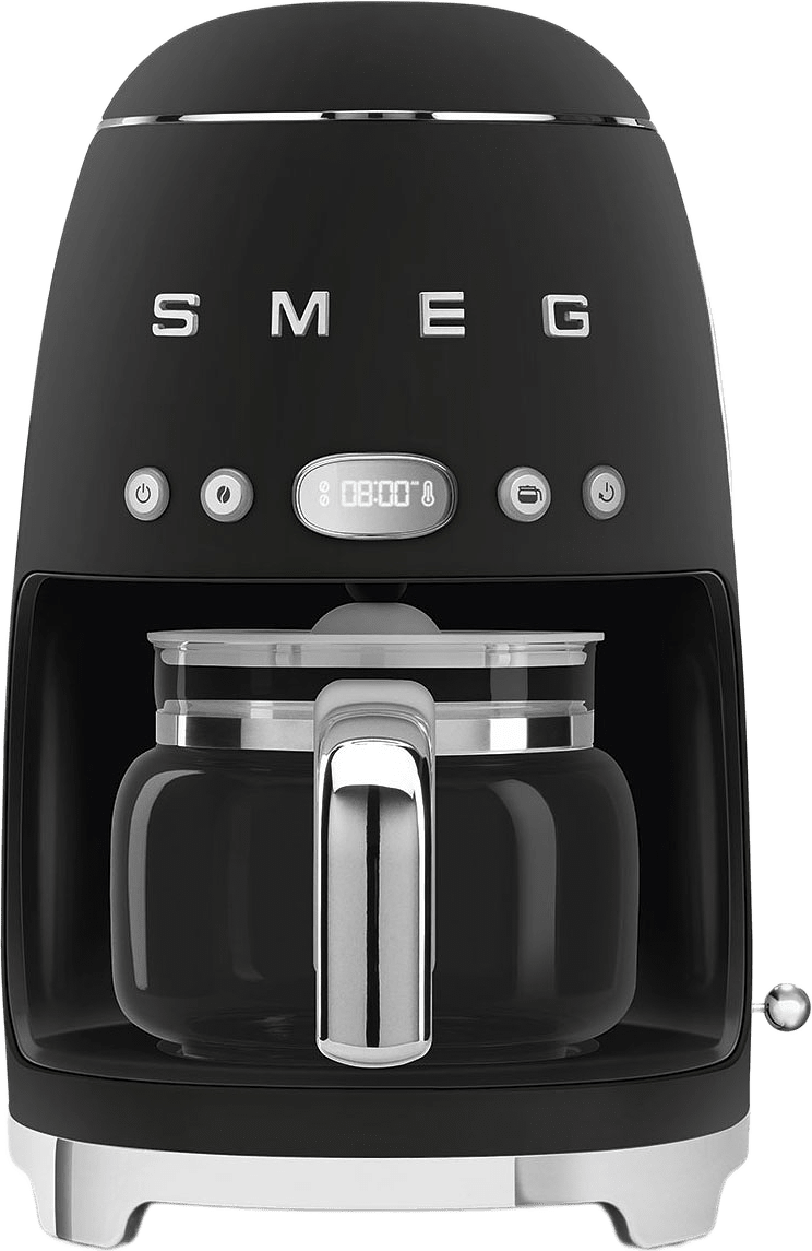Drip Filter Coffee Moonlight Matt Eu 50's Style, från Smeg, i färgen Mette Black.