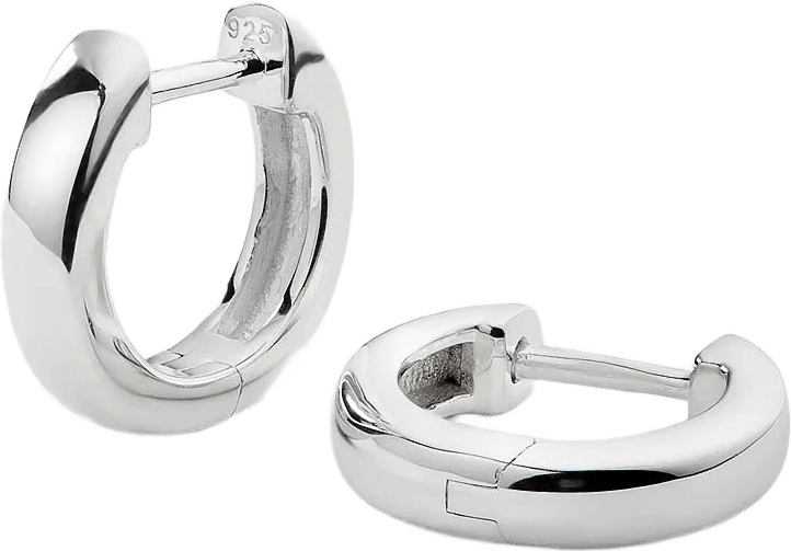 Cavelle Small Plain Hoops Earrings, från Syster P, i färgen Silver.
