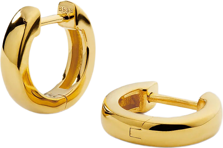 Cavelle Small Plain Hoops Earrings, från Syster P, i färgen Gold.