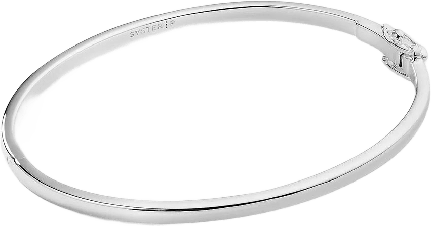 Cavelle Plain Bangle Bracelet, från Syster P, i färgen Silver.