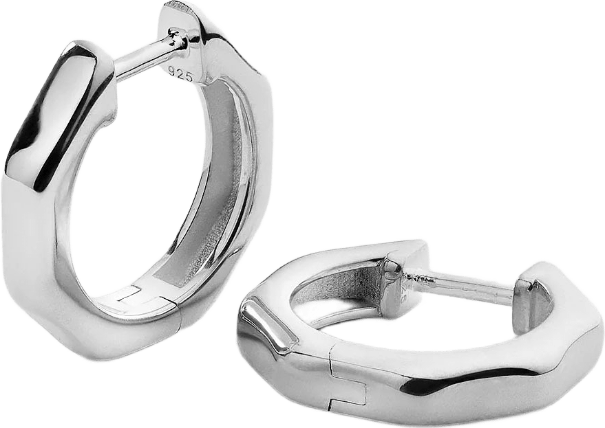 Cavelle Structured Hoops Earrings, från Syster P, i färgen Silver.