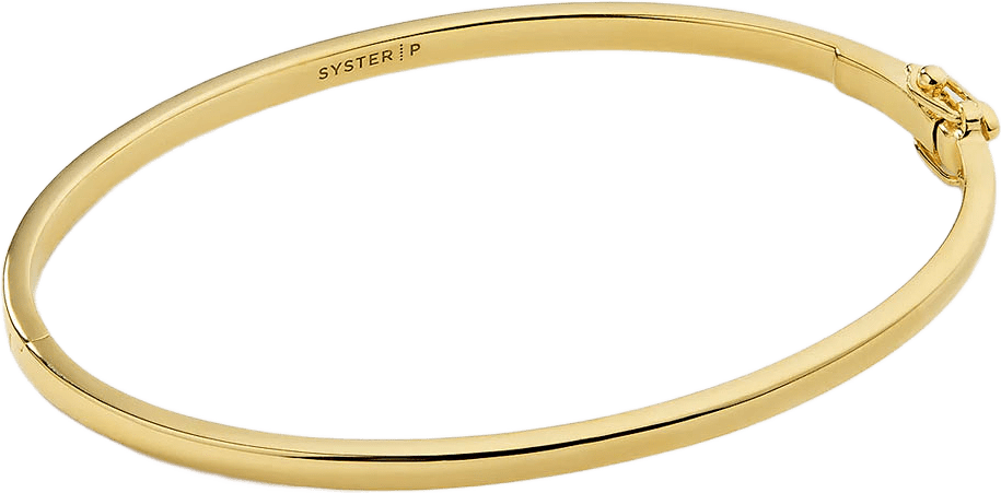 Cavelle Plain Bangle Bracelet, från Syster P, i färgen Gold.