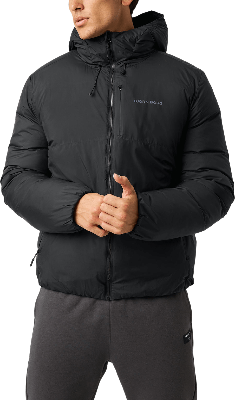Borg Liner Hood Jacket, från Björn Borg Sport, i färgen Black Beauty.