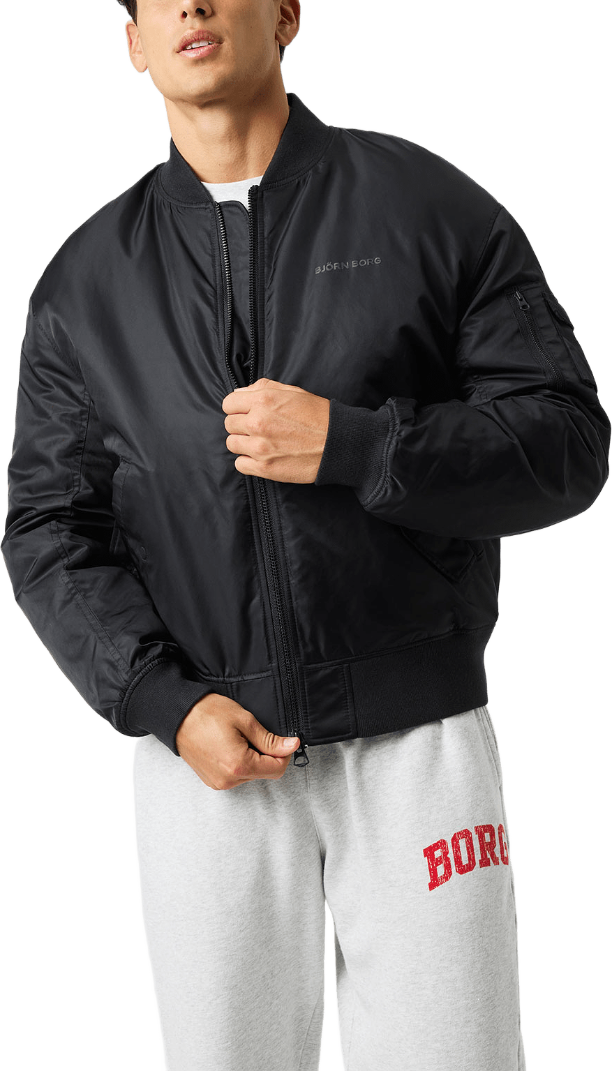 Borg Bomber Jacket, från Björn Borg Sport, i färgen Black Beauty.