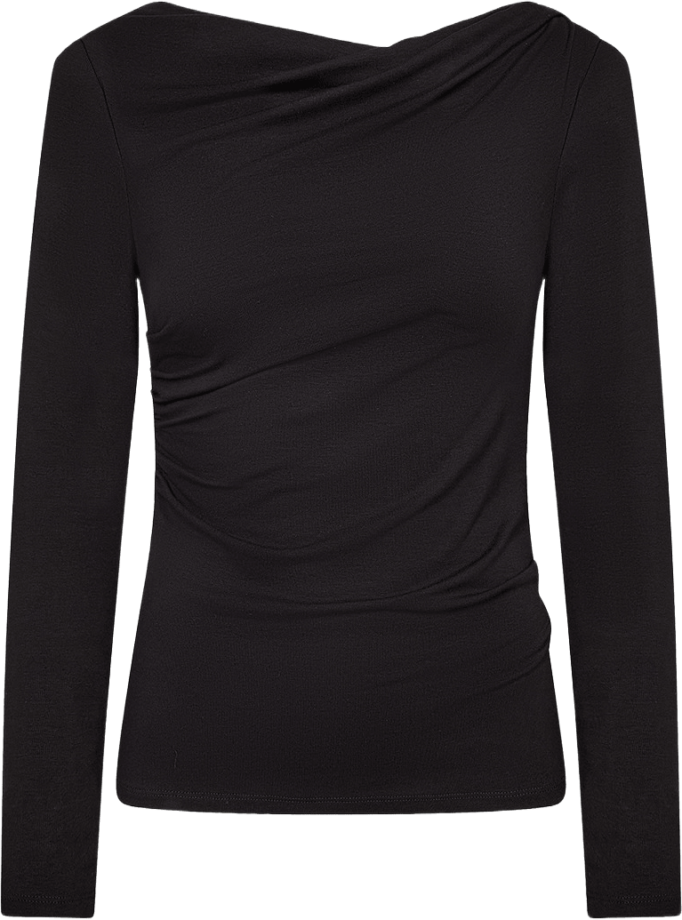Unico 1 Blouse, från Leveté Room, i färgen Black.
