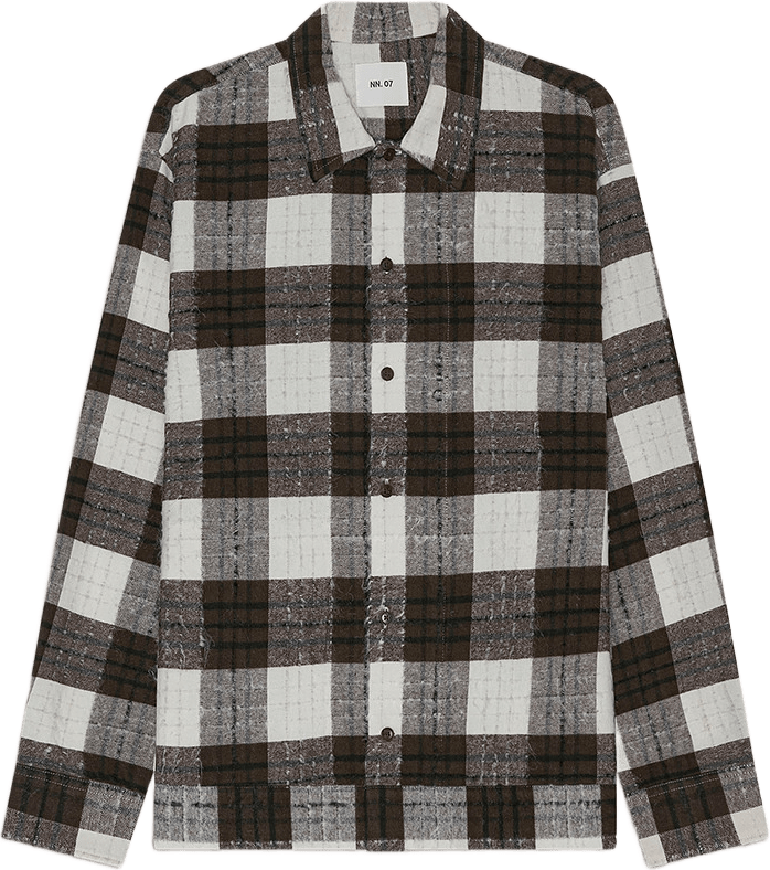 Reed 50056 Overshirt, från NN07, i färgen Brown Check.