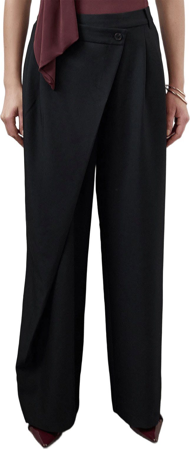 Junis Asymmetric Front Trouser, från French Connection, i färgen Black.