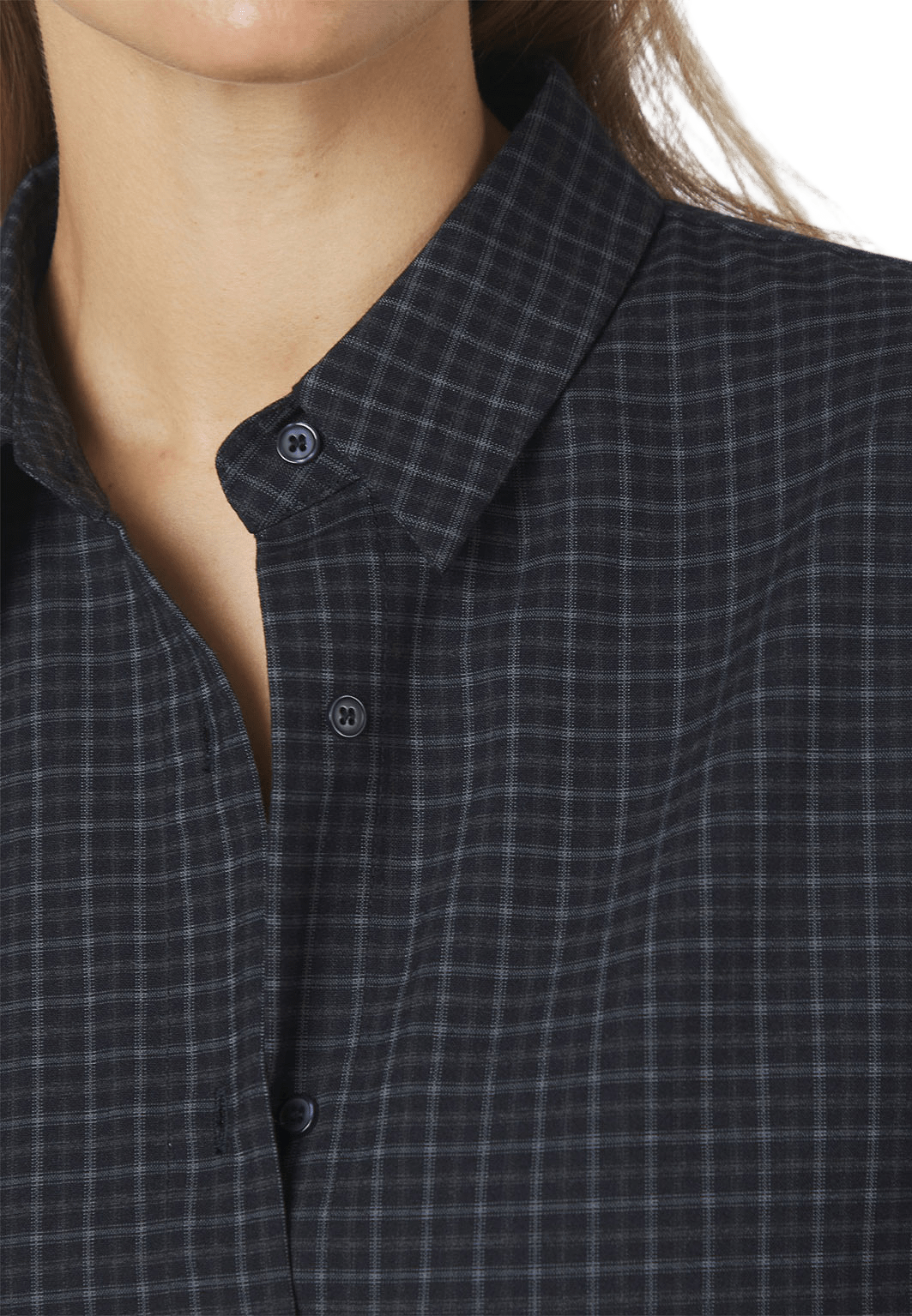 Dita Check Shirt, från Neo Noir, i färgen Dark Blue.