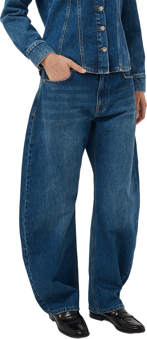 Jeans Barrel Mwremmie 174, från My Essential Wardrobe, i färgen Dark Blue Vintage Wash.