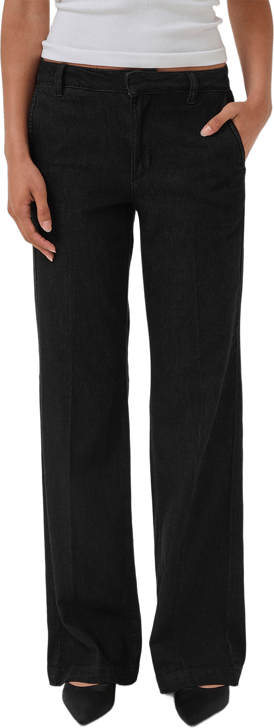 Jeans Wide 30 The Lara 115, från My Essential Wardrobe, i färgen Black Wash.