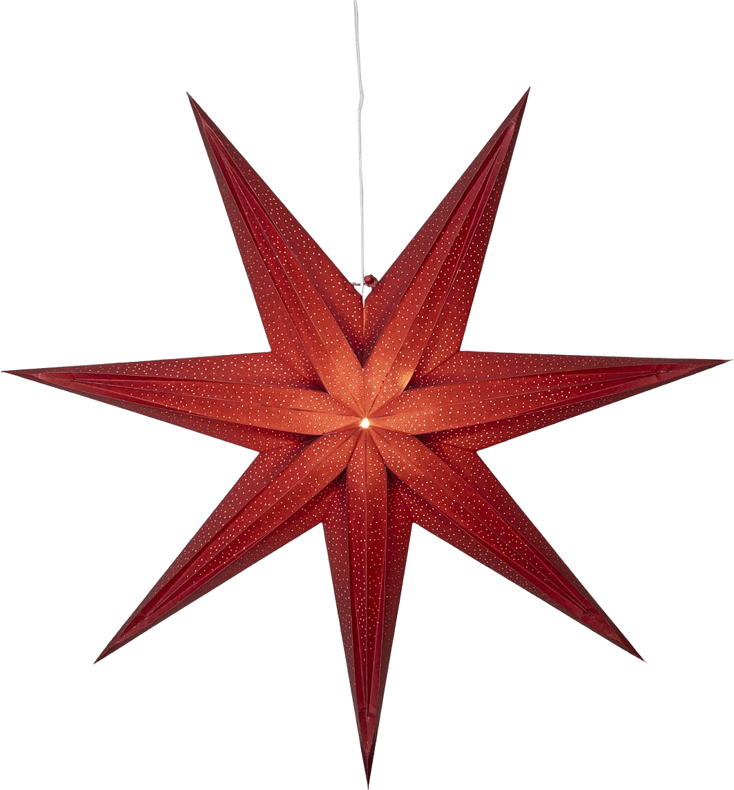 Pappersstjärna Holly Röd 75cm, från Star trading, i färgen Red.