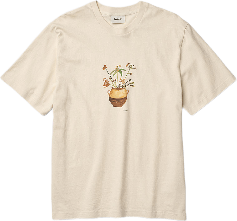 Vase T-Shirt, från Forét, i färgen Cloud.