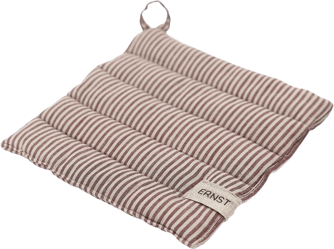 Grytlapp randig röd/beige, från ERNST, i färgen Röd/Beige.