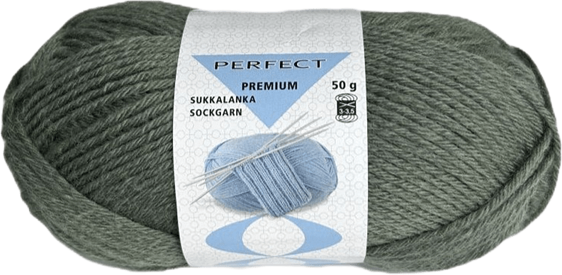 Sockgarn 50 gr, från Trend-Tex, i färgen Salviagrön.