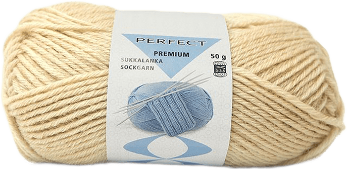 Sockgarn 50 gr, från Trend-Tex, i färgen Ecru.